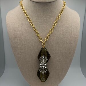 Elegant Gold and Silver Pendant Necklace